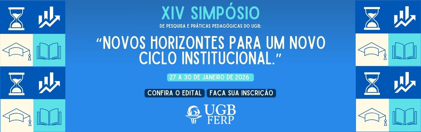 Banner do simpósio da UGB